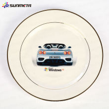 Sublimation Ceramic Gold Rim Plate 8 Inch Plate Wedding Gifts